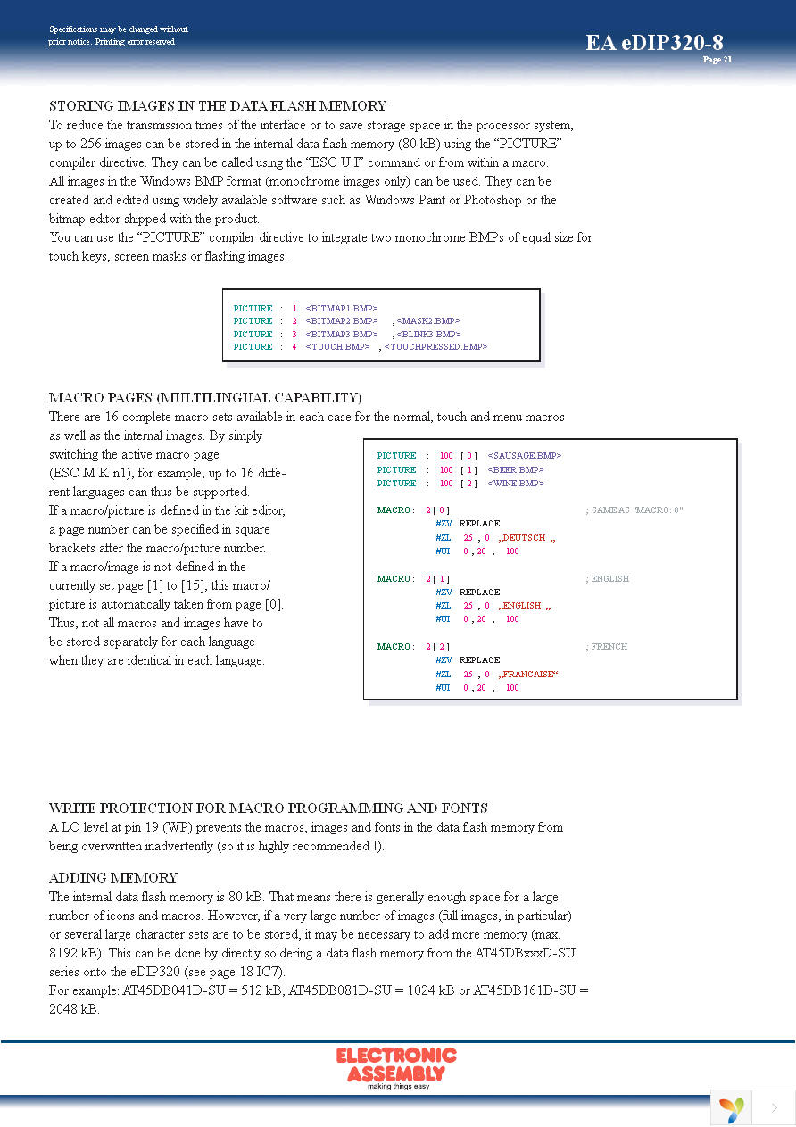 EA 0FP321-8SW Page 21